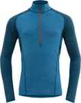 Devold Running Man Zip Neck Blue, S