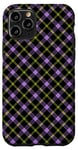 iPhone 11 Pro Purple Black Green Plaid Halloween Plaid Fall Autumn Pumpkin Case