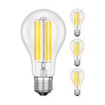 4x E27 ampoules LED, A70, blanc chaud (2700 K), 12,5 W, 1600lm