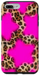 Coque pour iPhone 7 Plus/8 Plus Léopard guépard mignon étoile rose pour fille femme