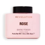 Revolution Beauty London, Loose Baking Powder, Prolongs Makeup Wear, Brightening Setting Powder, For All Skin Tones, Rose, 32g