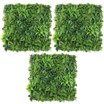 Christow Evergreen Artificial Plant Living Wall Panels, Garden Fence Covering Decoration, Indoor Outdoor Decor, Waterproof UV Protected (3 Packs of 2 x 1m by 50cm Panels)