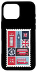 iPhone 16 Pro Max London Stamp with Iconic Landmarks - London Souvenir Case