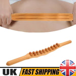 20 Beads Wooden Guasha Scraping Stick Massage Tools Wood Guasha Tool Therapy UK