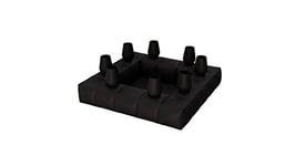 Pigro Felice - Modul'Air Bar Flottant Piscine - 8 Verres et Porte-Gobelets - Matériaux résistants - Longue Durée de Vie - Premium - Noir Mat