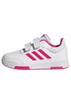 adidas Unisex Kid's Tensaur Hook and Loop Sneaker, Ftwr White Team Real Magenta Core Black, 12 Kids