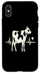 Coque pour iPhone X/XS Vache Heartbeat Animal Lover Farm