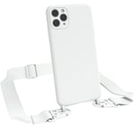 For Apple iPhone 11 Pro Max Phone Case Wide Band Chain White