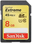 SanDisk Extreme 8GB SDHC Class 10 UHS-I Flash Memory Card 30MBs (SDSDX-008G-X46)