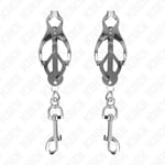 KINK - JAPANESE CLOVER NIPPLE CLAMPS WITH HOOKS SILVER