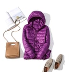 WEIYYY 2020 Nouveau décontracté 90% Doudoune Femmes Automne Hiver Manteau Chaud Dame Grande Taille Vestes Femme à Capuche a, Violet à Capuche, XXL