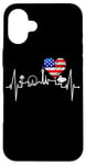 Coque pour iPhone 16 Plus La silhouette Las Vegas battement coeur Nevada Sin City USA