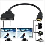 QF14155 - HDMI 1 hane till dubbel HDMI 2 hona Y-plugg splitterkabeladapter LCD LED HD-TV W931 L0CEF