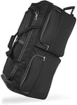 DK Luggage 39" Extra Large Travel Bag Wheeled Holdall Suitcase 3 Wheels Black