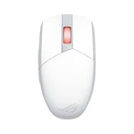 ASUS ROG Strix Impact III Wireless White - Souris Gaming ambidextre sans-Fil légère de 57g, Capteur Optique AimPoint à 36000 DPI, Connectivité Trimode, Récepteur ROG Omni