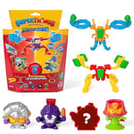 SUPERTHINGS Série Mutant Battle - Pack de 6 - Comprend 4 SuperThings (1 Capitaine argenté) et 2 Exoskeletons - Lot de 6