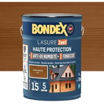 Lasure 2 en 1 Haute protection - Chêne moyen satin - BONDEX - 5 L