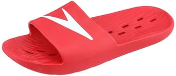 Speedo Homme Slide Sandales, Rouge/Blanc, 46 EU