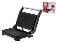 Melchioni Burger Mini Barbecue avec Couvercle Inclinaison 1000W Noir Argenté