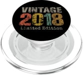 Vintage 2018 Limited Edition 7th Birthday Gifts 7 Year Old PopSockets PopGrip for MagSafe