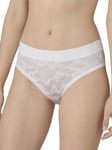 Sloggi Womens GO Allround Lace Midi Briefs - White Polyamide - One Size