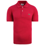 Lacoste Classic Fit Mens Pink Polo Shirt - Red Cotton - Size X-Small