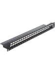 DeLOCK 19" Keystone Patch Panel 24-Port black