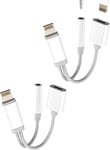 Adaptateur Jack Lightning Vers 3.5Mm Casque Connecteur Audio Chargeur (Lot De 2)Pour Iphone 14 Pro Pour Ipad Ecouteur Splitter Prise Auxiliaire Cable Pour Apple Adaptateurs Télépho[QUE073453]