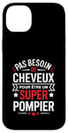 Coque pour iPhone 14 Plus Super Pompier Humour Cadeau Pompier Homme Chauve Pompier