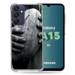 Cokitec Coque Renforcée pour Samsung Galaxy A15 4G / 5G Sport Rugby Ballon Vintage