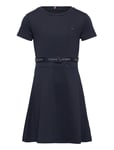 Essential Skater Dress Dresses & Skirts Dresses Casual Dresses Short-sleeved Casual Dresses Navy Tommy Hilfiger
