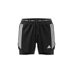 Adidas Own The Run 3S 2-i-1 Shorts Svart med Reflekser for Løping | Komfortable og Funksjonelle