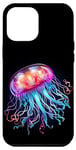 Coque pour iPhone 14 Pro Max Méduse lumineuse arc-en-ciel, méduse, créature de la mer profonde #2