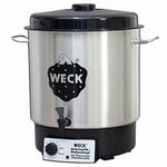 Weck Mulled Wine Pot/Preserving Machine WAT 24A (Stainless Steel Stewing Pot, Hot Water Dispenser, Mulled Wine Cooker, 35 cm, 30 L, 230 V, 1800 W) 6832