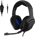 Korp Cobalt Casque Gaming PS4 - Micro Casque Gamer Audio Stéréo, Ultra Léger, Fortes Basses - Micro 3.5mm Jack pour PC PS4 Xbox One Mac Nintendo Switch Tablette Laptop Smartphone (Noir)