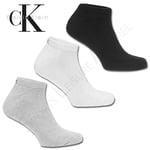 Calvin Klein Socks Mens 3 Pair Pack Trainer Liner Ankle Cotton Uk 7 8 9 10 11