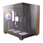 Antec CX800 Wood ARGB Mid Tower Tempered Glass Black PC Gaming Case