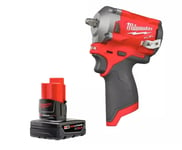 MILWAUKEE M12FIW38-0 12V M12 FUEL 3/8" IMPACT WRENCH WITH 1 X 6AH BATTERY