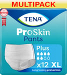 TENA ProSkin Pants Plus  - Extra Large -  4 Packs of 12 - 48 Incontinence Pants