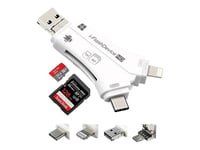 Coreparts - Kortläsare (Sd, Microsd) - Lightning/Usb 2.0/Usb-C/Micro Usb