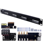 GeeekPi 1U Rack Kit for Raspberry Pi 4B, 19" 1U Rackmount Supports 1-4 Units with 4pcs Raspberry Pi Fans, Aluminum Heatsinks, Micro HDMI to HDMI Boards, TF Card to FPC Boards for Raspberry Pi 4B