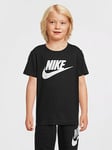 Nike Kids Boys Futura T-Shirt S/S - Black, Black, Size 5-6 Years