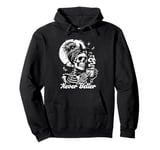 Never Better Skeleton / Funny Woman Drinking Coffee Moon Pullover Hoodie