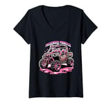 Womens UTV SXS All-Wheel Drive Passenger Princess Driving Car V-Neck T-Shirt