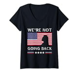 Womens We're not going back kamala Vote like a childless catlady V-Neck T-Shirt