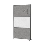 MAUL MAULconnecto Cloison Acoustique pour Bureau et Bureau 180 x 100 cm - Séparateur de pièce Autonome avec Pieds - Idéal comme Brise-Vue et Isolation Acoustique - Non tissé hypoallergénique