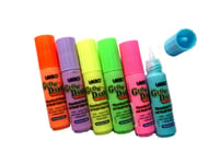 3d Fabric & Craft Paint Pens - Glow In The Dark - Pack Of 6 - 20ml Each