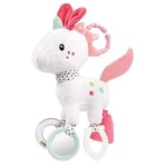 Fehn Activity Jouet Licorne - Jouet de motricité avec anneau de fixation - Animal de jeu avec éléments de préhension à saisir et à découvrir - Doudou pour bébés et jeunes enfants à partir de 0+ mois