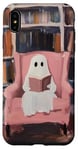 iPhone XS Max Cute Reading Ghost Pink Book Lover Bookish Library Art Case