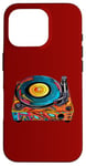 Coque pour iPhone 16 Pro Tourne-disque vintage coloré - Retro Pop Art Vibes